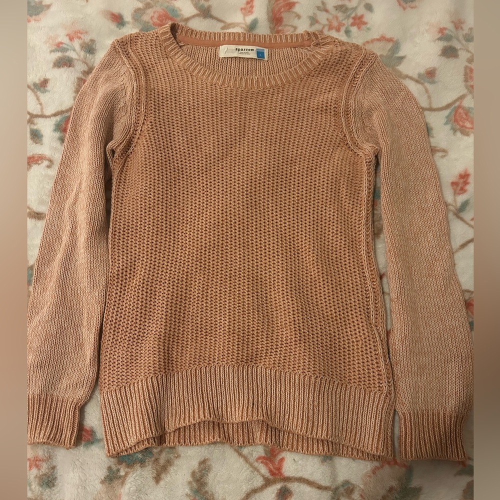 Peach Colored Knitted Sweater